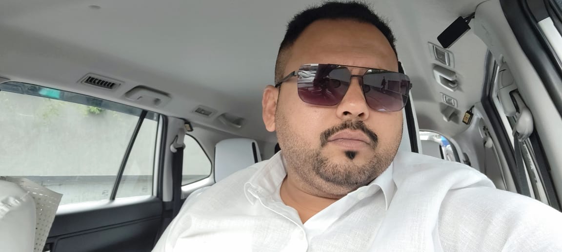 Shajid Mohammed in the driver's seat